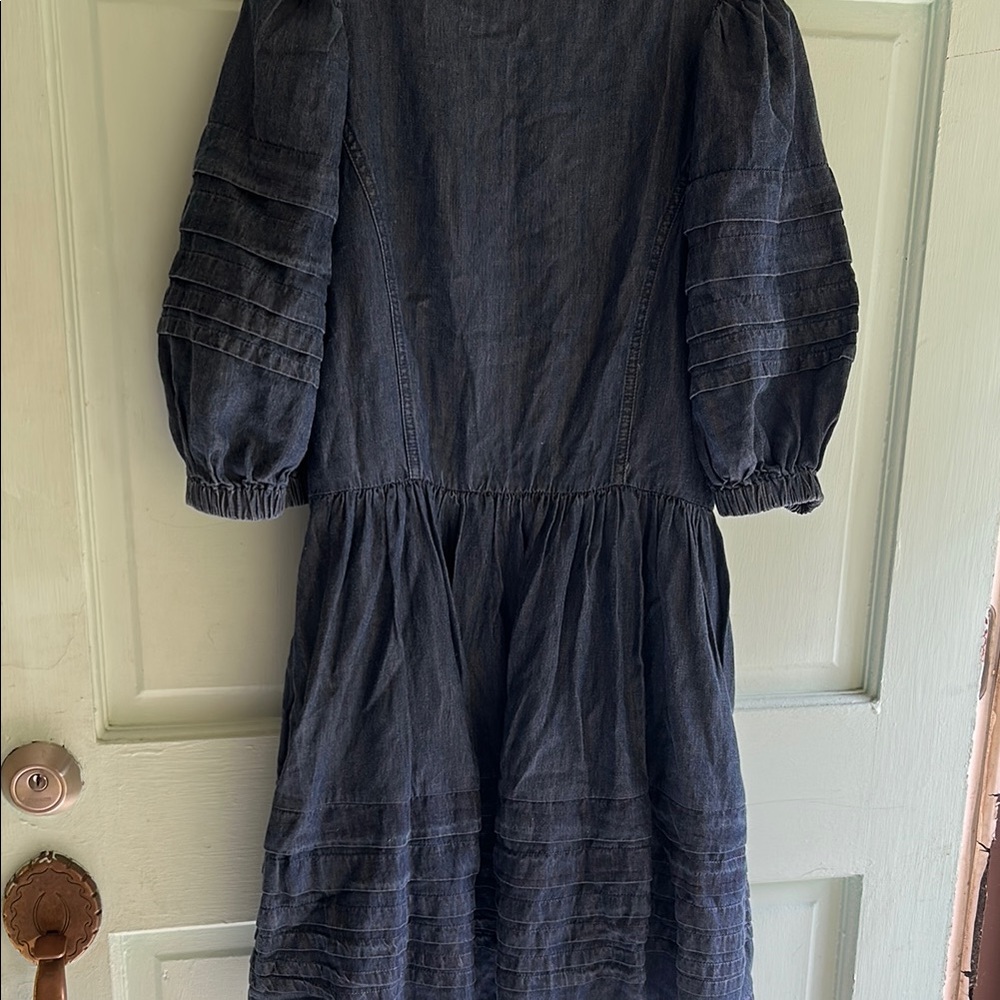 En Saison Denim Blue Long Sleeve Dress - Picture 5 of 6